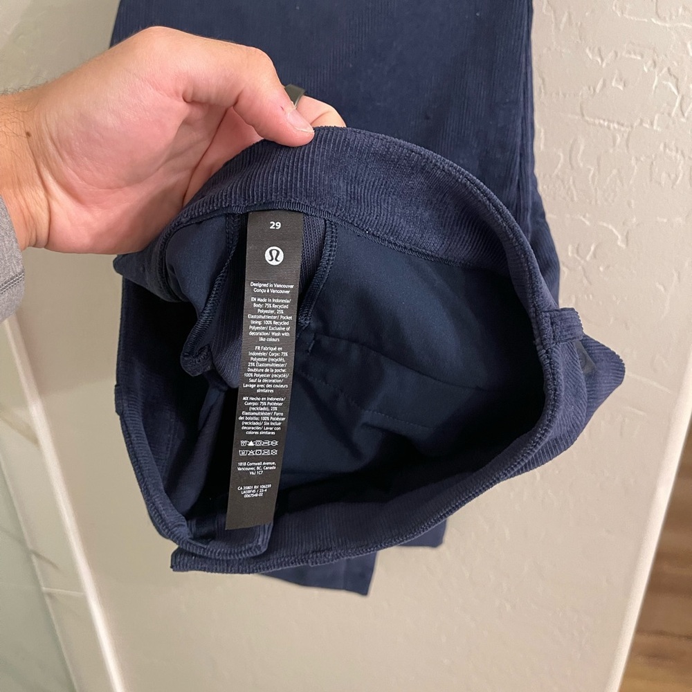 New Lululemon ABC Slim-Fit Trouser 32L Corduroy (Size: 29) - Picture 5 of 6